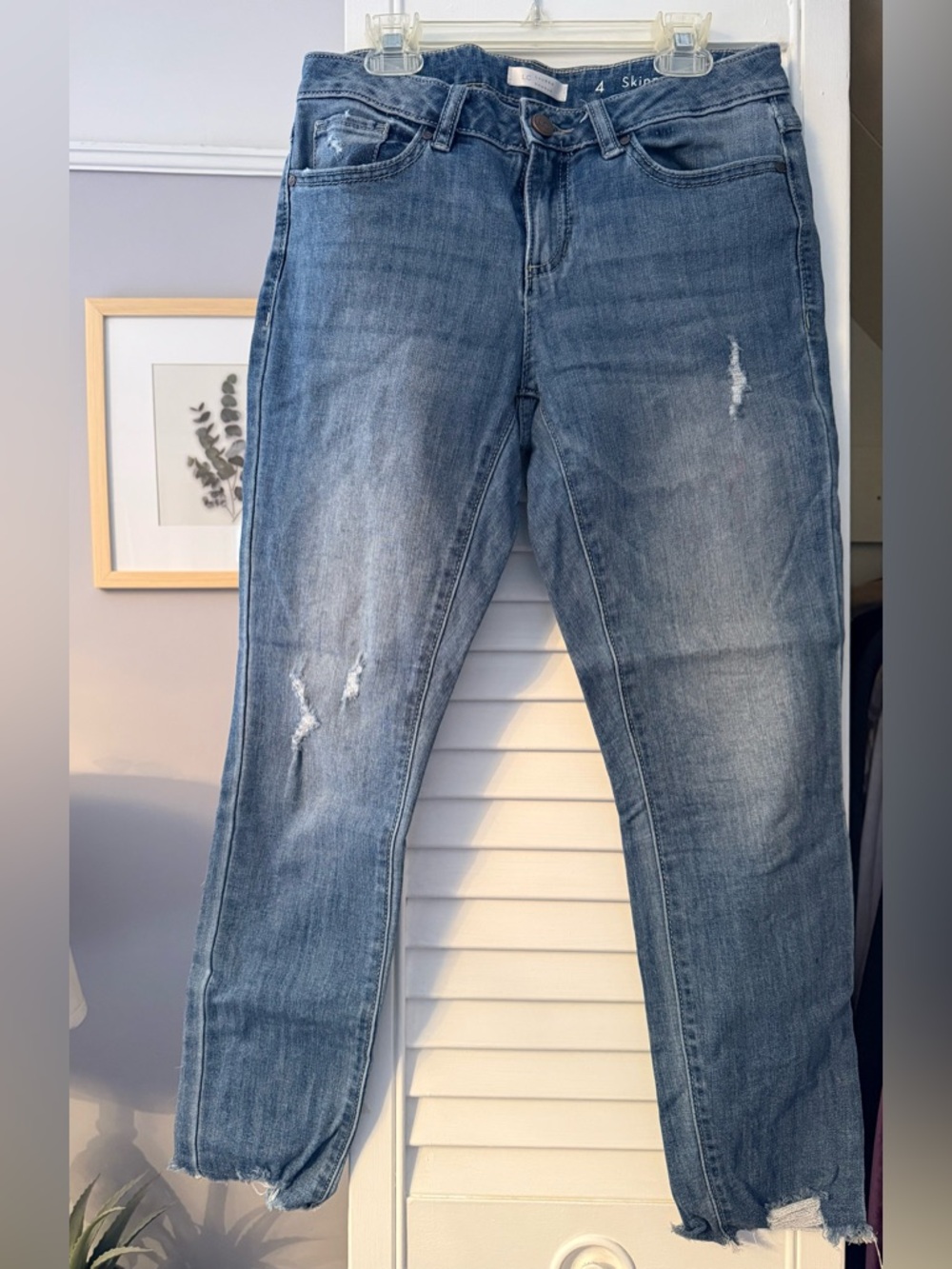 LC Lauren Conrad Light Blue Distressed Skinny Jeans